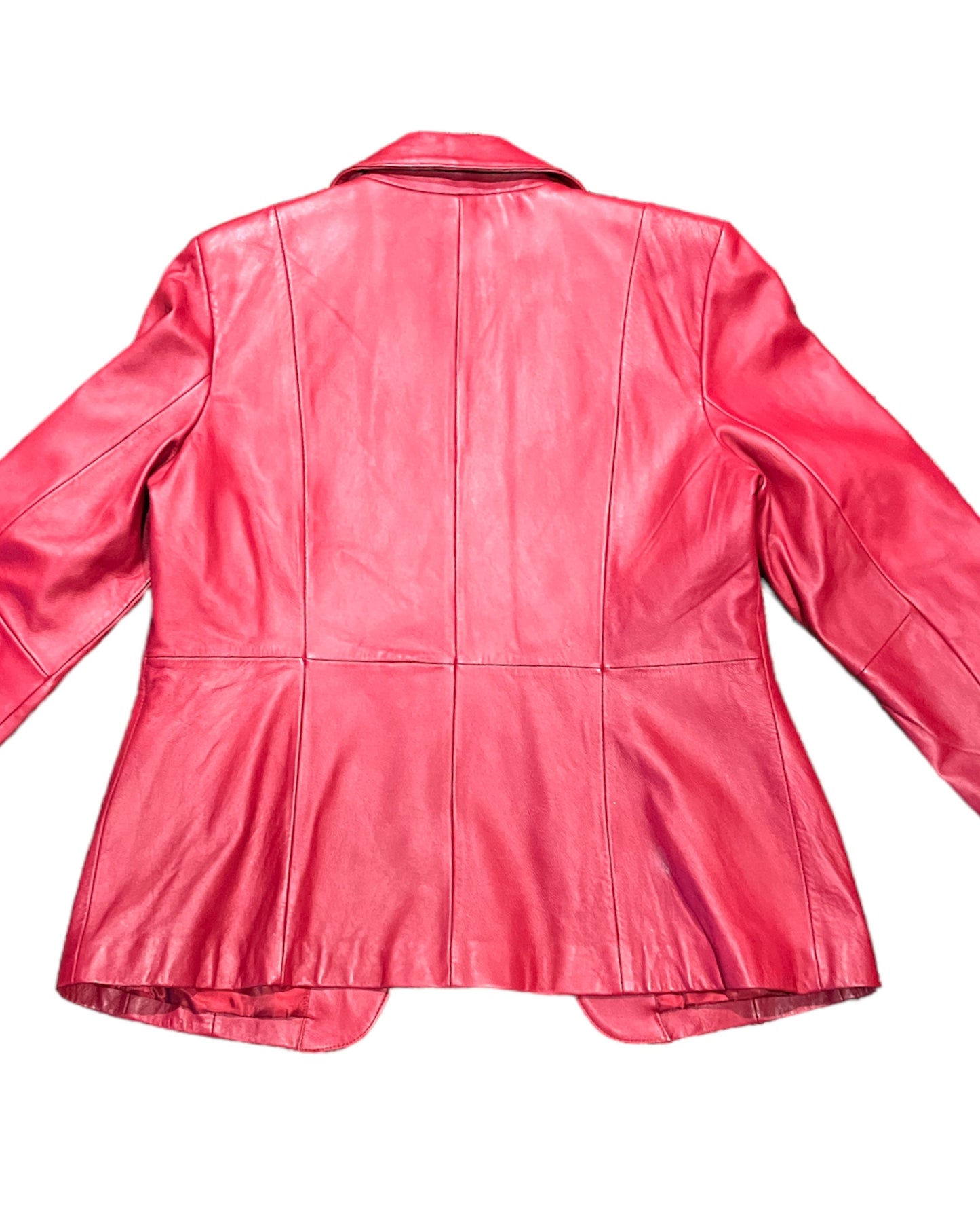 n/n leather jacket deep red