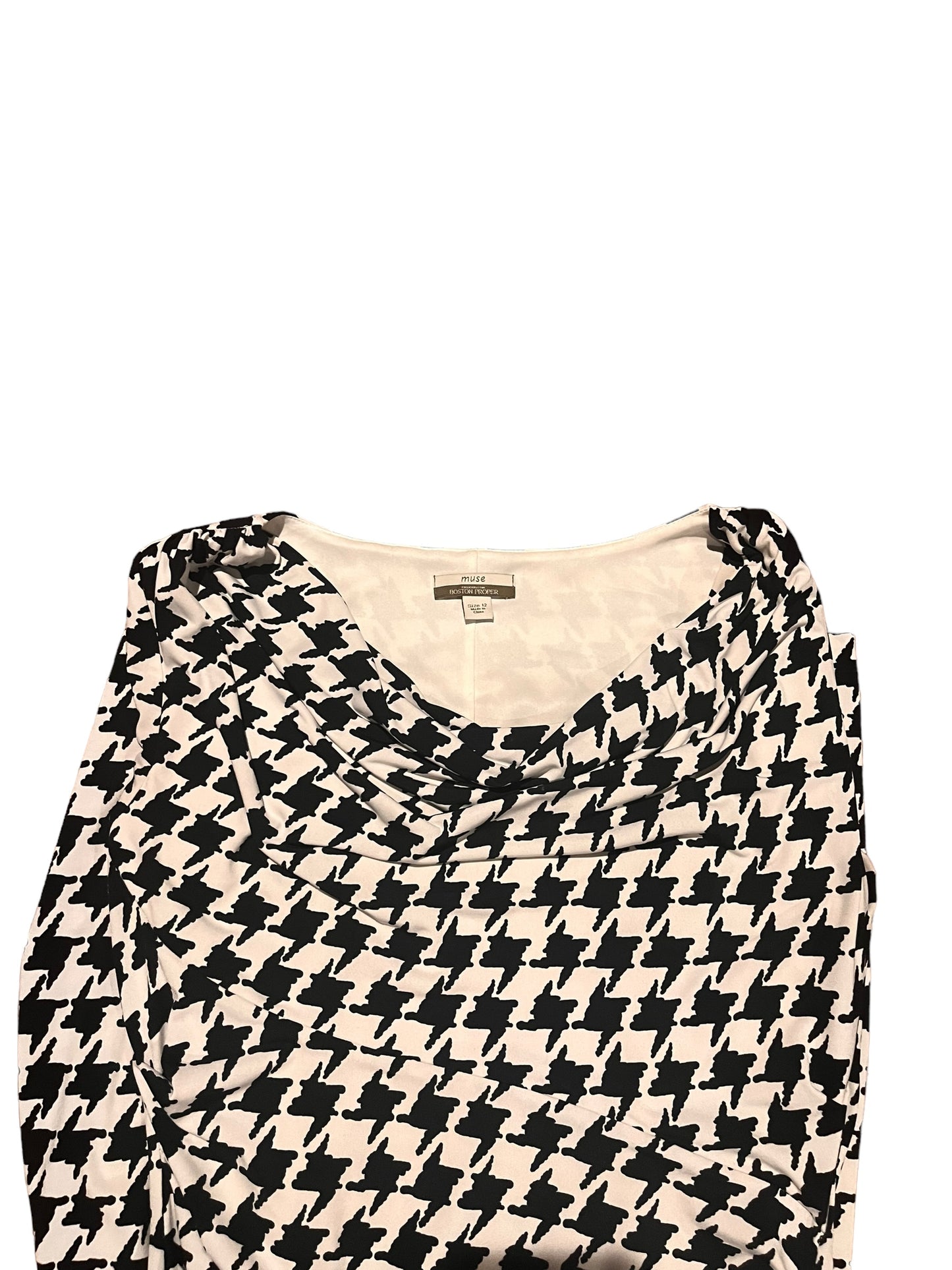 Boston Proper ⭐️ checkered B&W dress