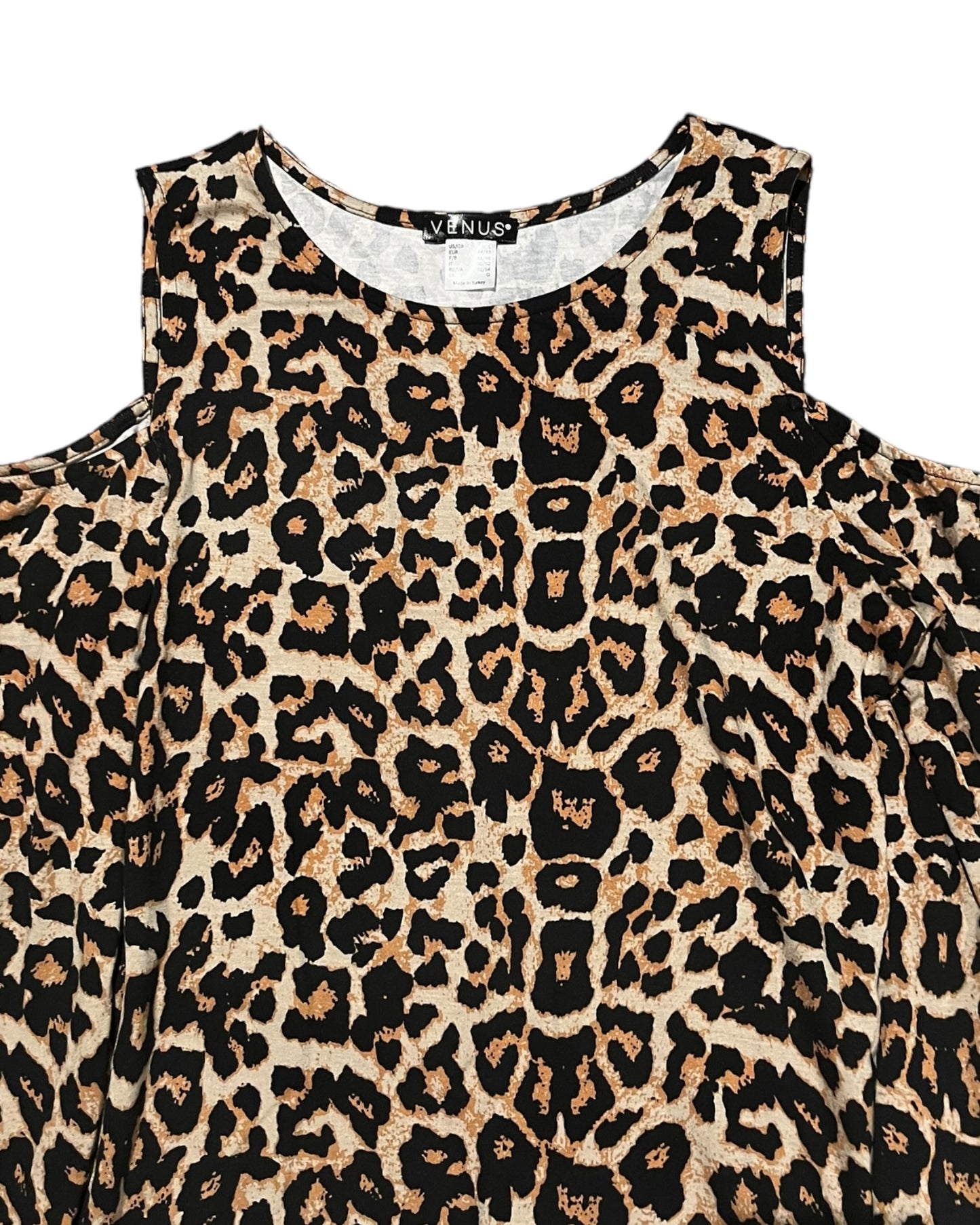Boston Proper⭐️ Leopard cut out shoulder dress / tunic