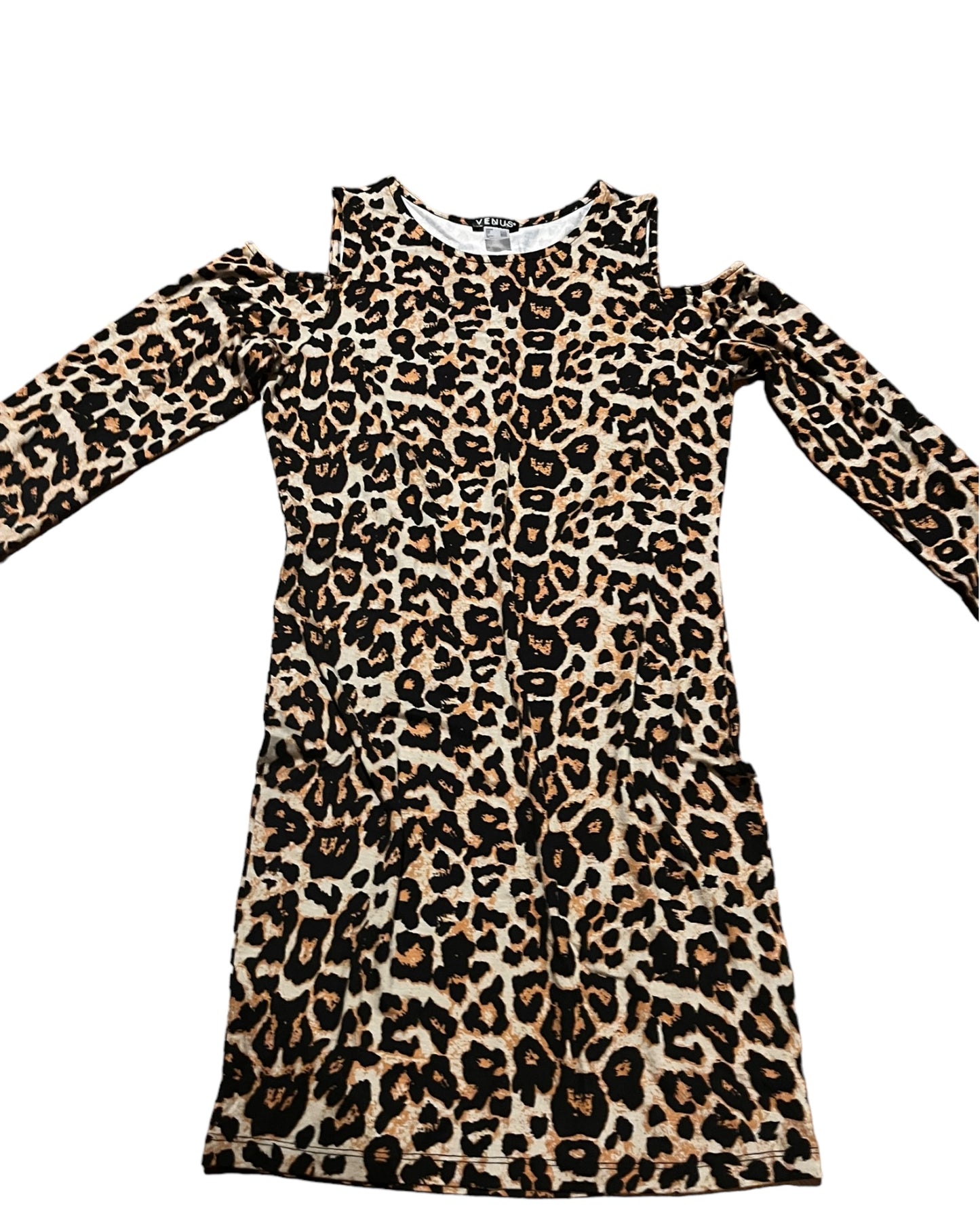 Boston Proper⭐️ Leopard cut out shoulder dress / tunic