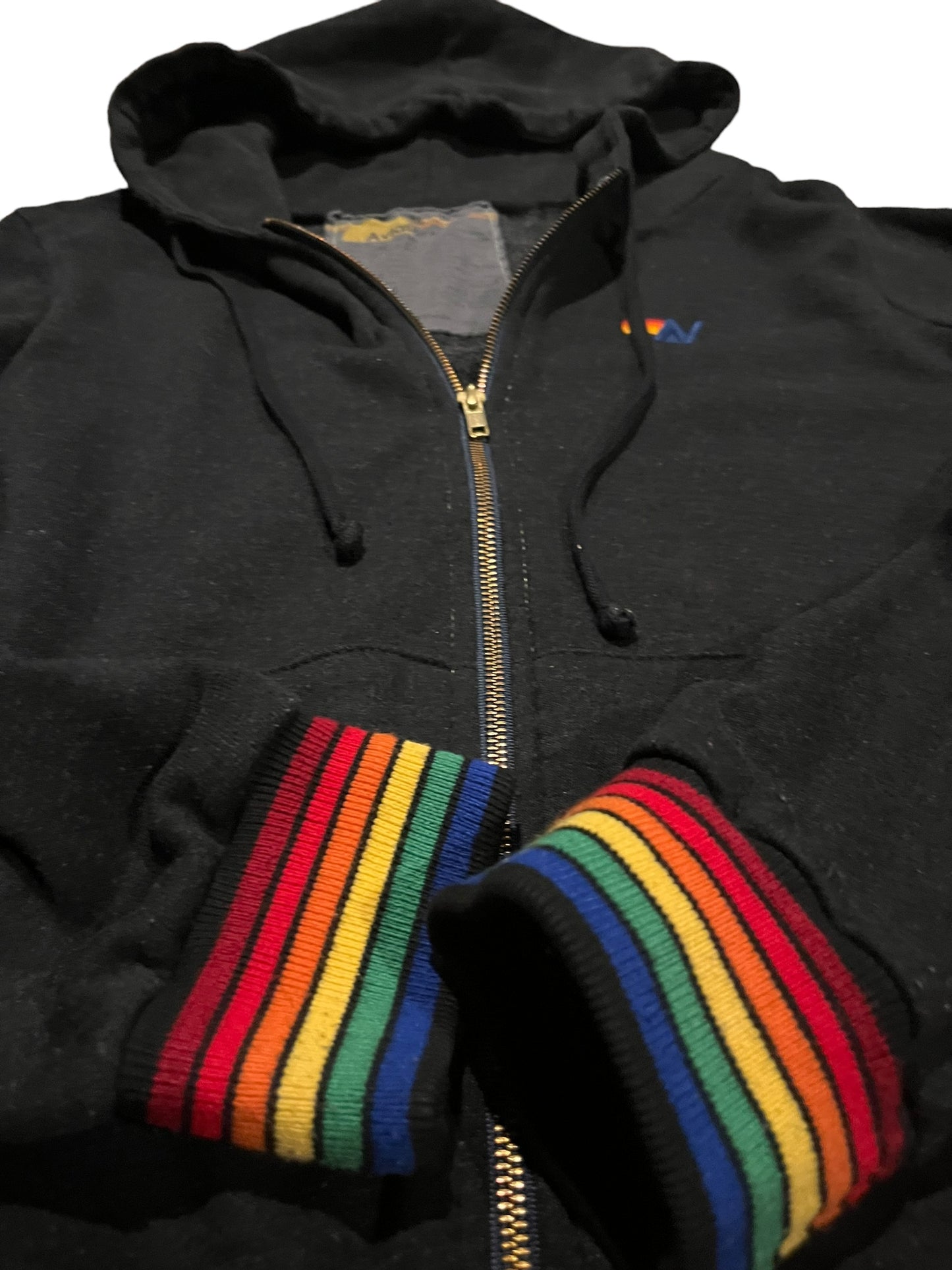 Aviator Nation🌈 Rib rainbow zip hoodie