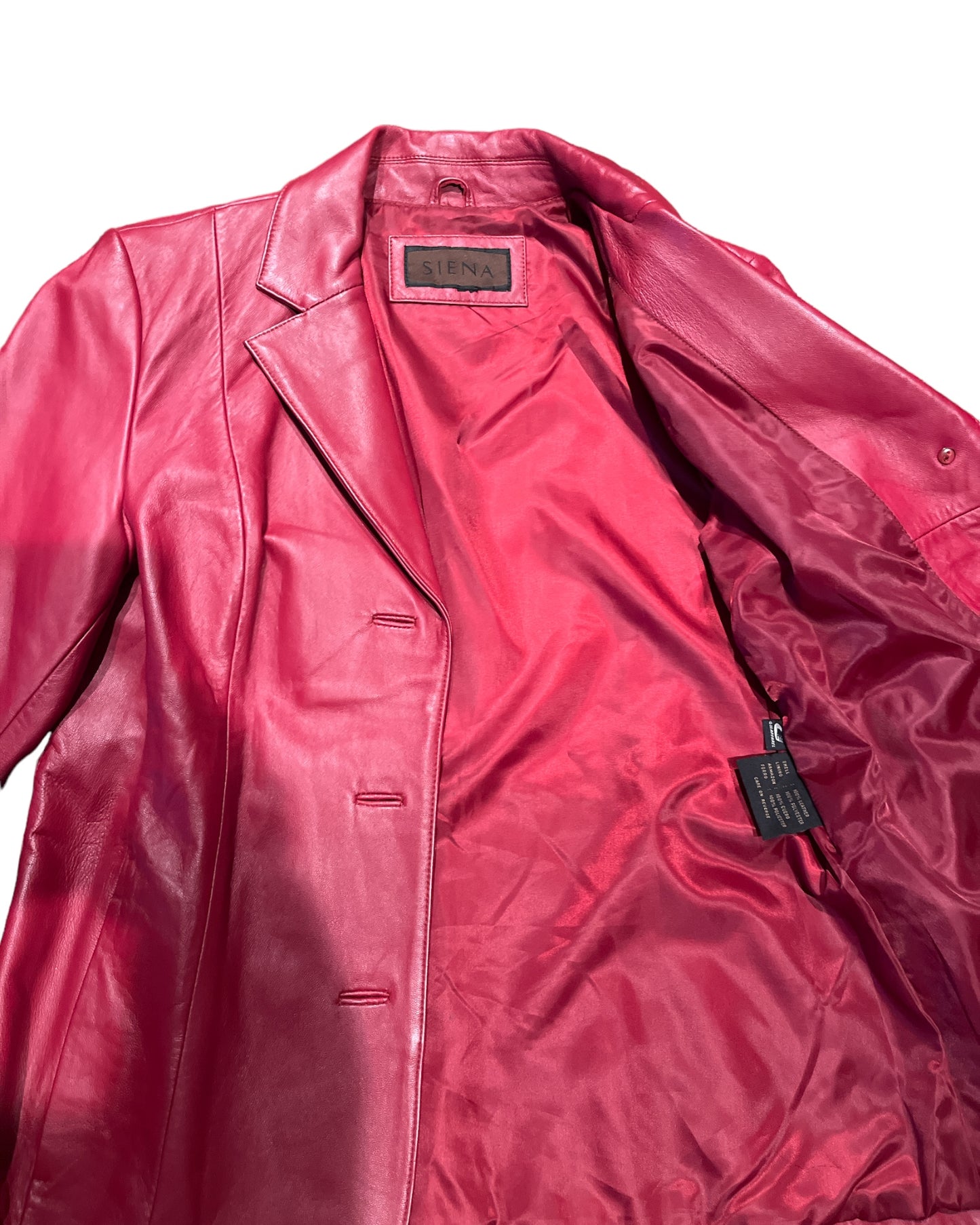 n/n leather jacket deep red