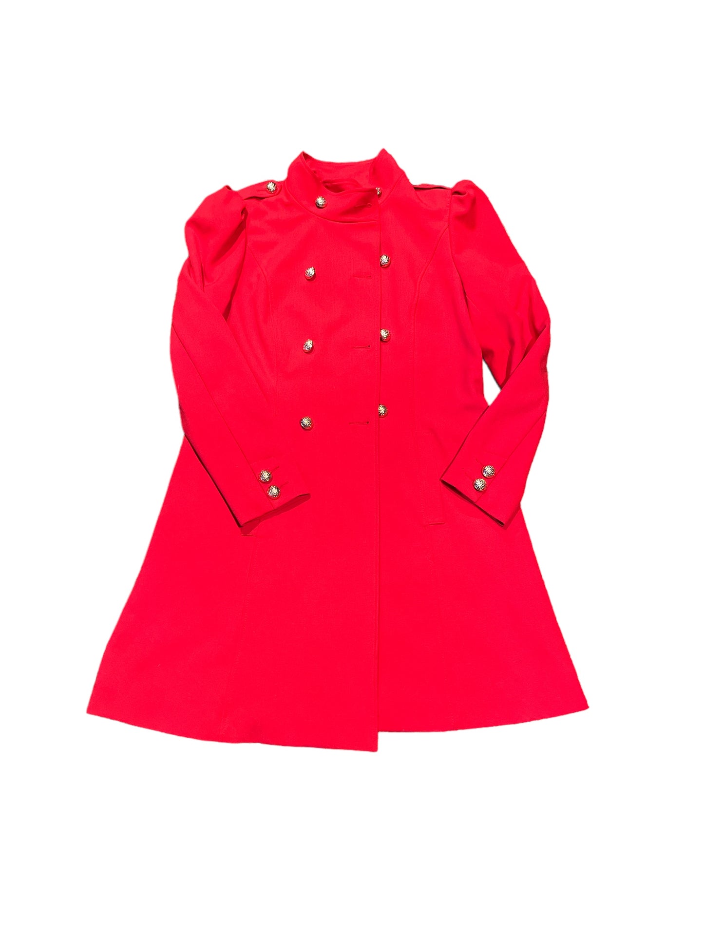 INC red military type coat