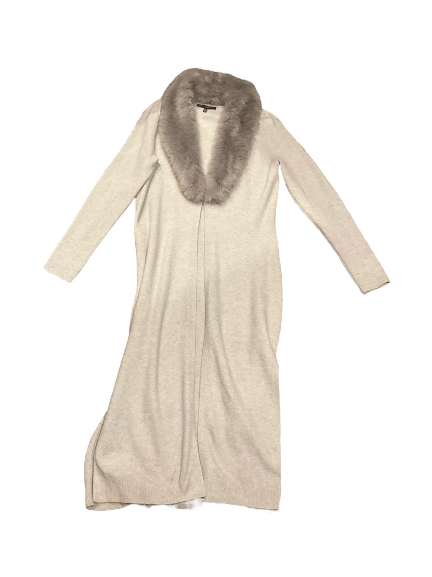 WHBM Soft long sweater faux fur