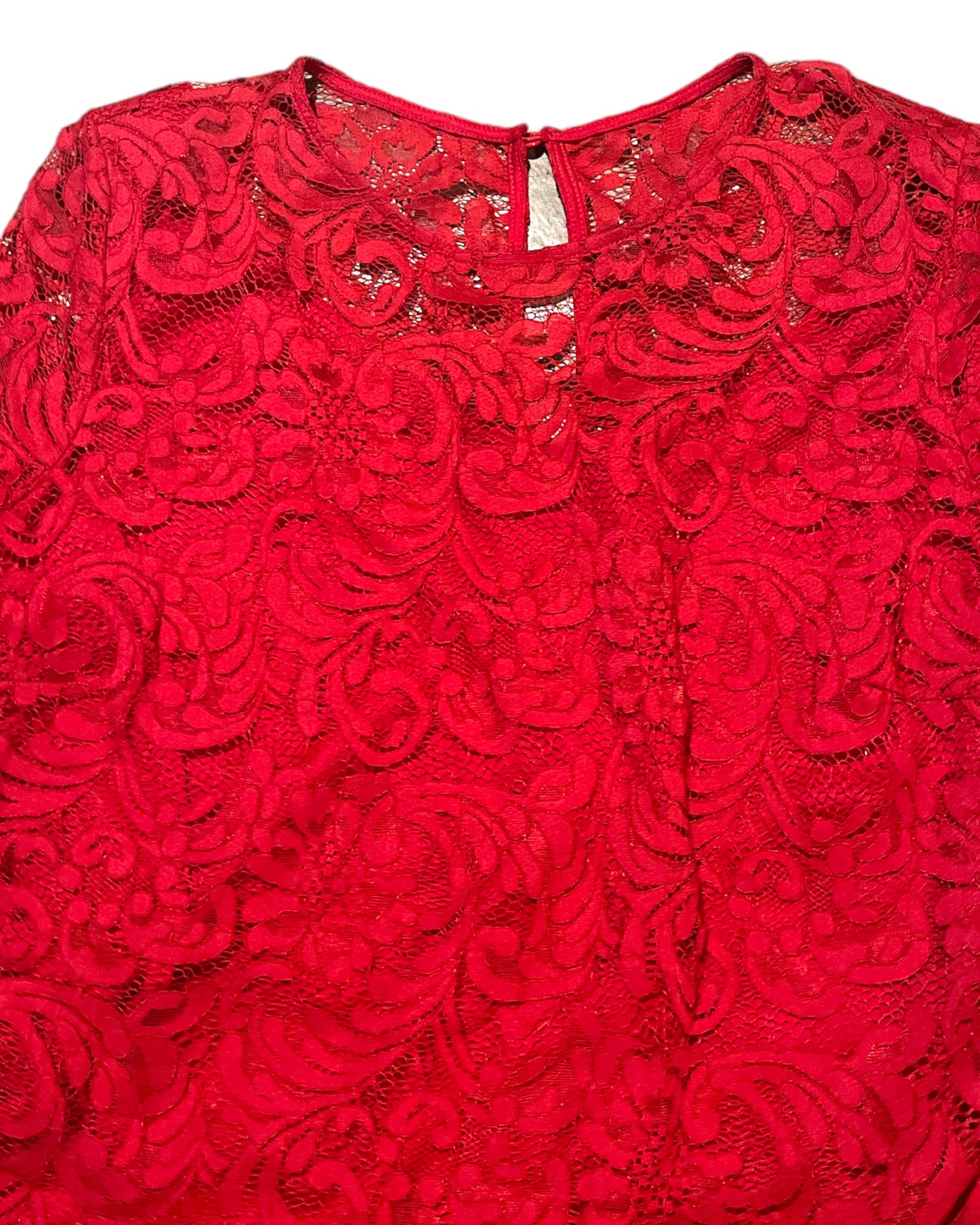 New York & Co. red crochet dress