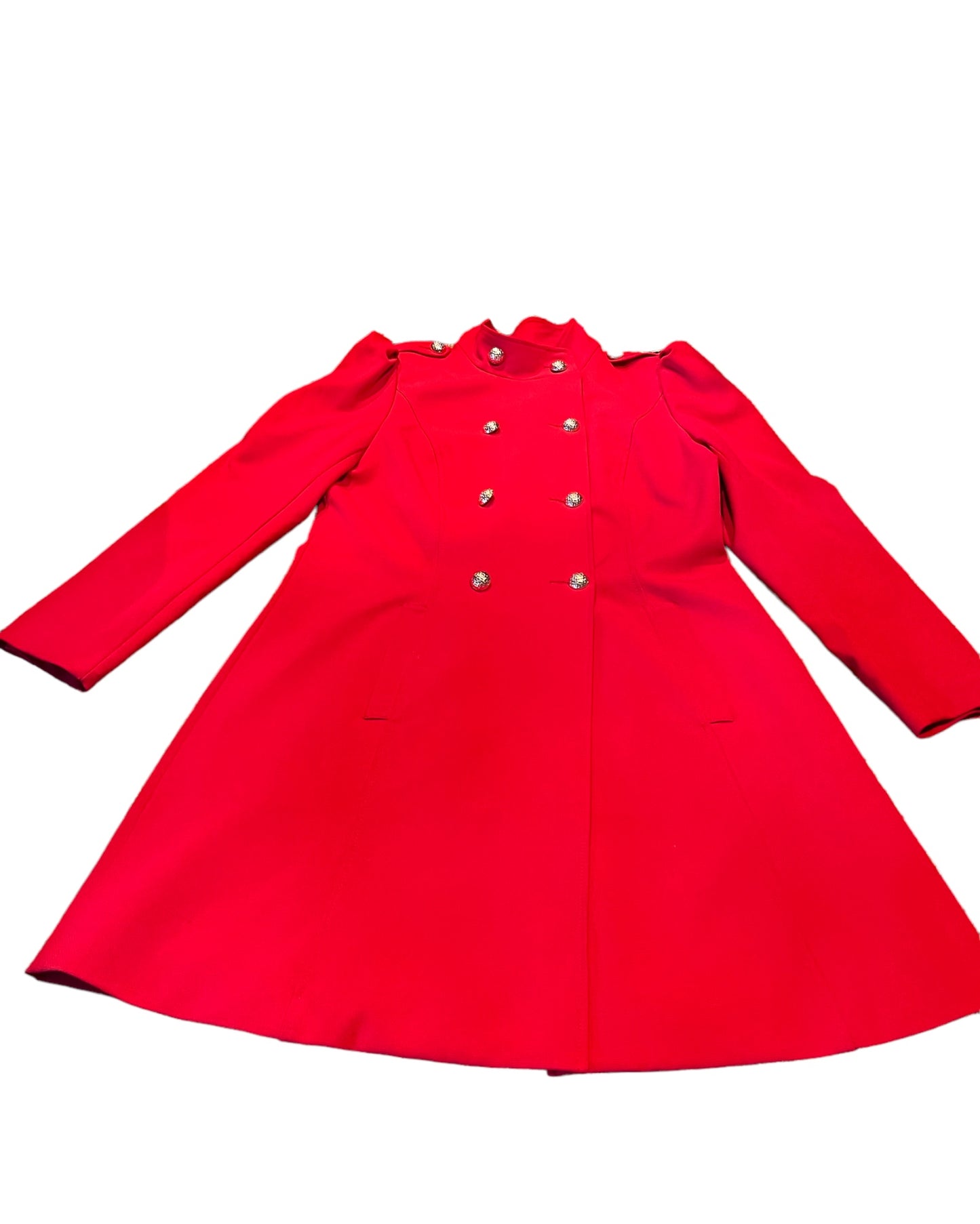 INC red military type coat