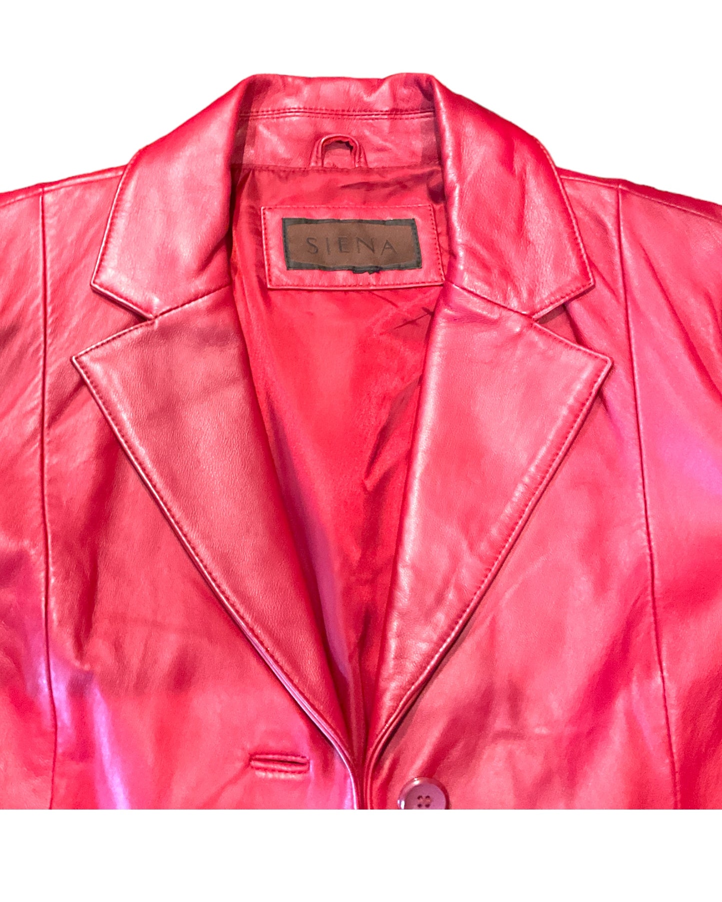 n/n leather jacket deep red