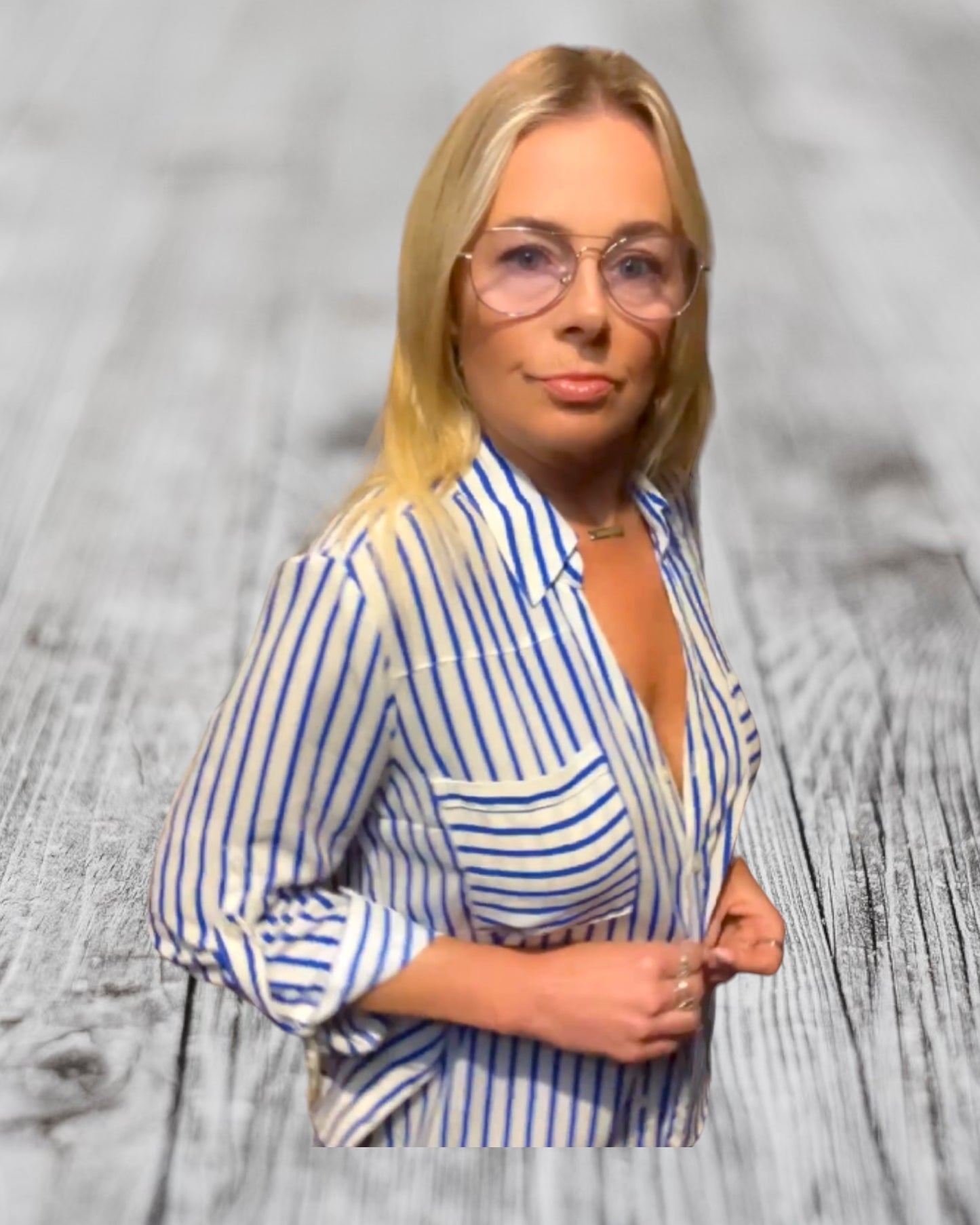 Express Navy stripe Portofino shirt
