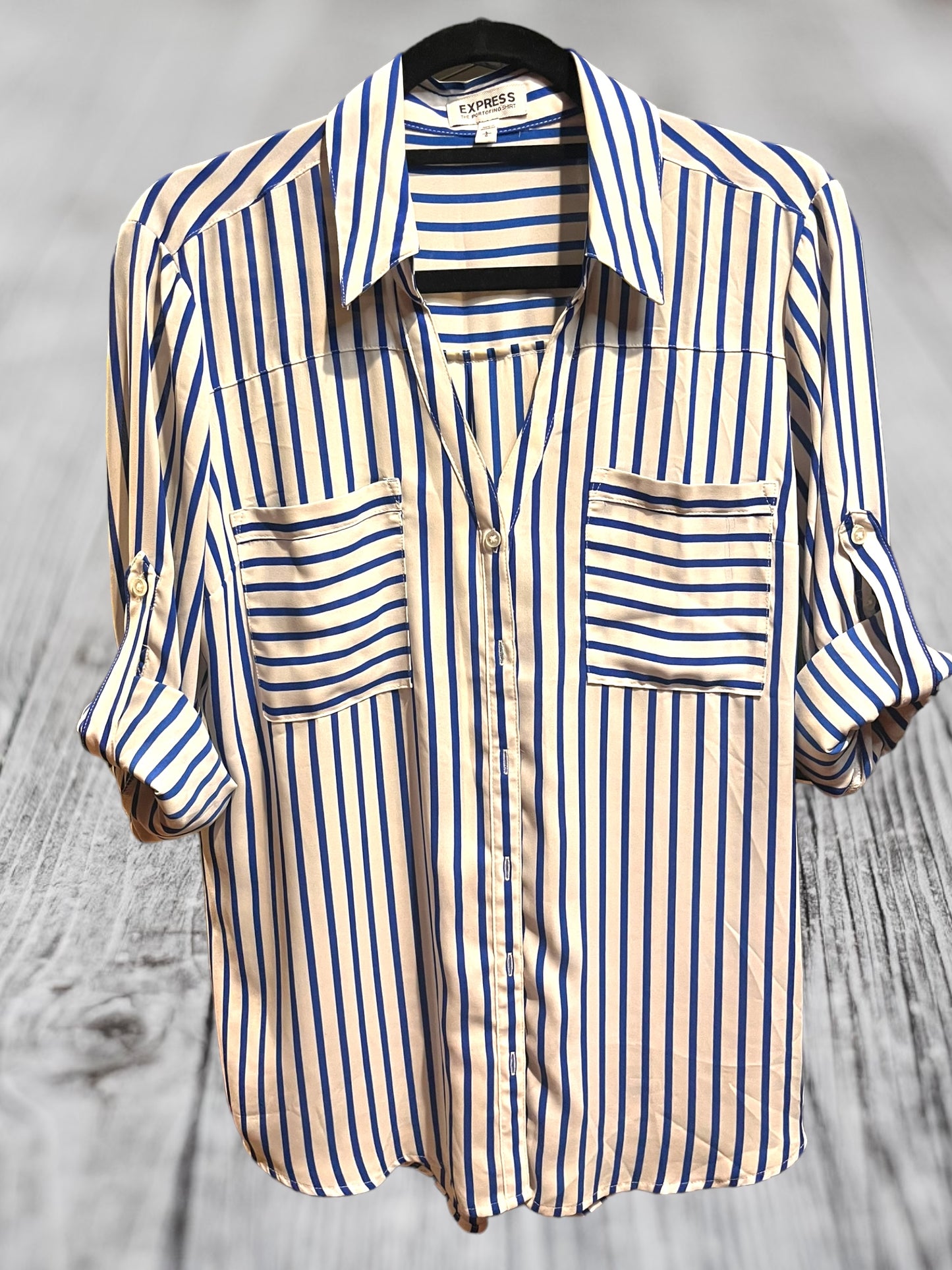Express Navy stripe Portofino shirt