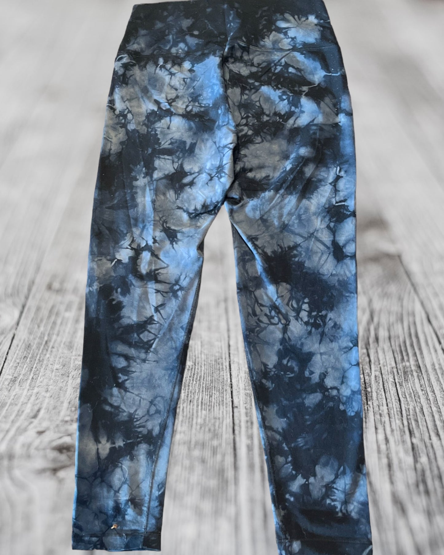 Aviator Nation π leggings tie dye navy