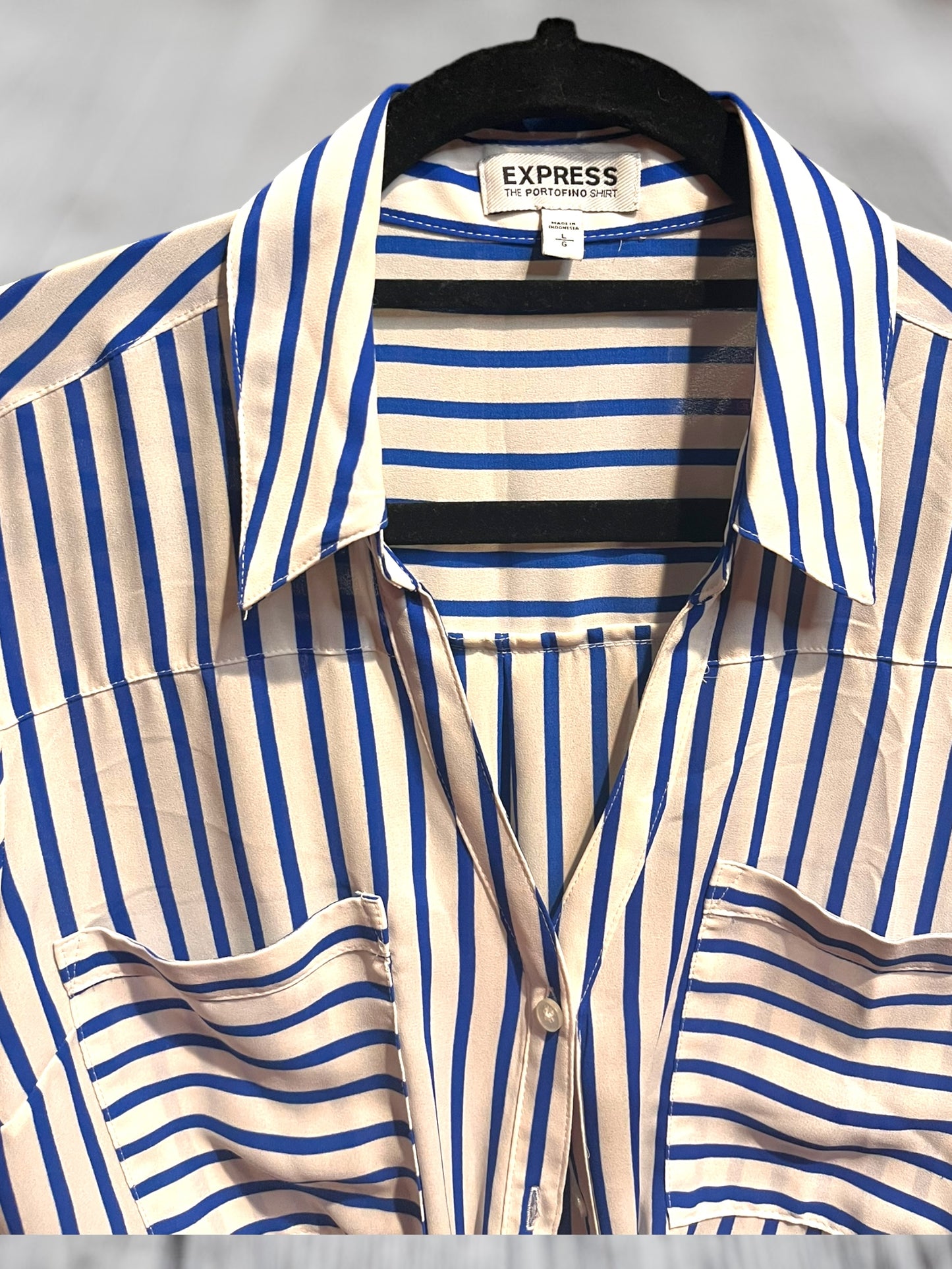 Express Navy stripe Portofino shirt