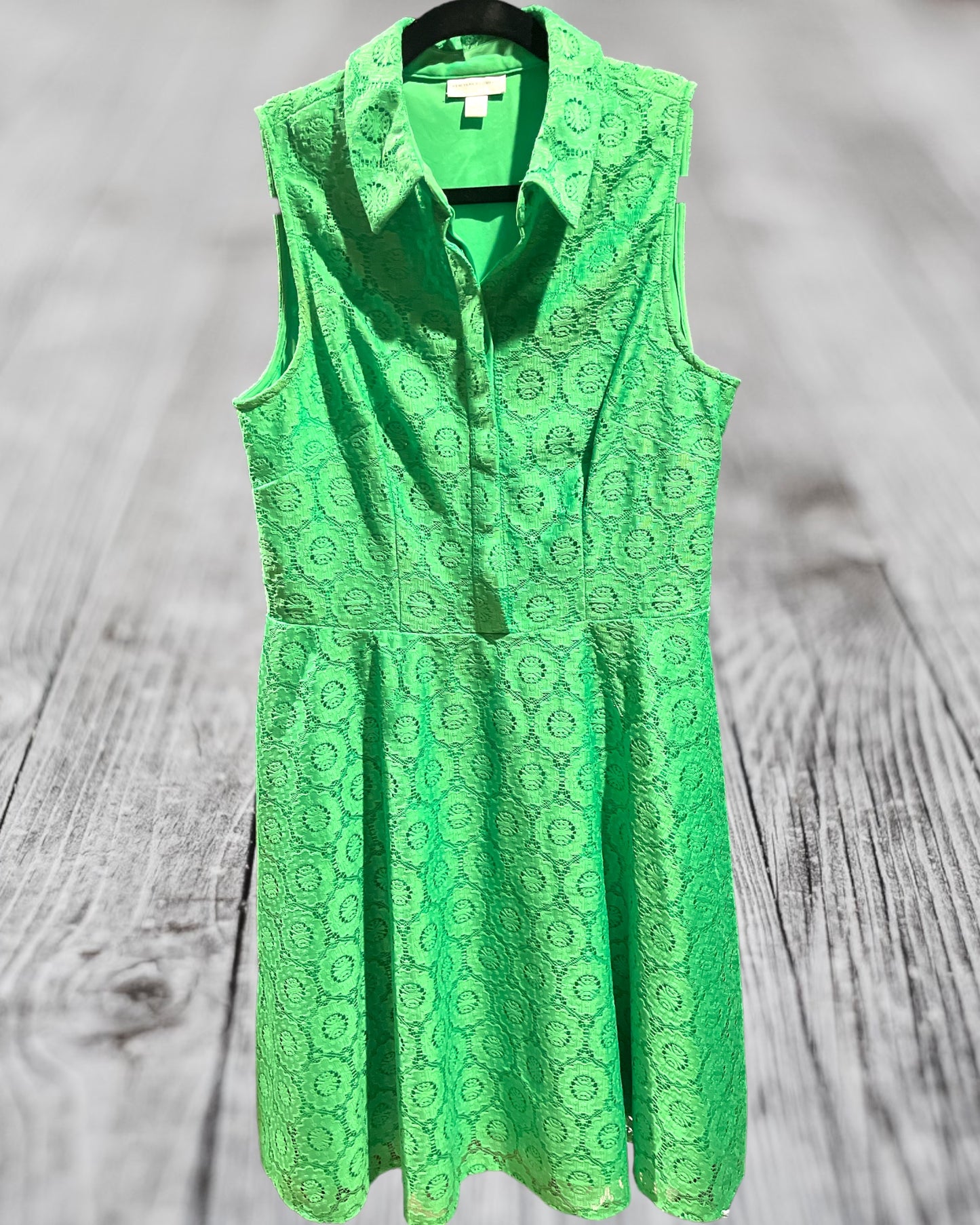 NY&Co green lace dress