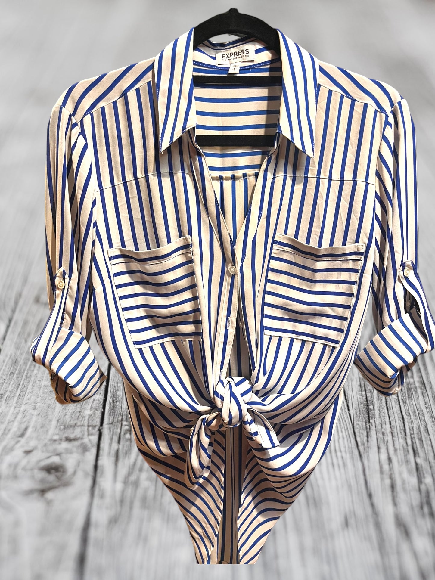 Express Navy stripe Portofino shirt